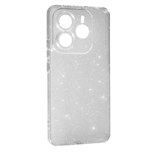 Накладка Molan Cano Glossy Jelly для Xiaomi Redmi Note 14 (4G) Global 163 mm прозора з блискітками