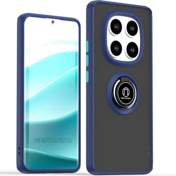 Накладка Totu Gingle Ring для Xiaomi Redmi Note 14 Pro 4G/ 5G / Poco X7 синя