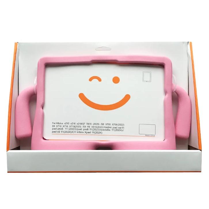 Чохол протиударний із ручками для Планшета універсальний 11" Pink (A9 Plus/ Tab S7/ Tab S8/ Tab S9 / Tab S9 FE/ Redmi Pad SE 11/Pad 5 /Pad x8a/ Pad X9/ Infinix X /Pad 11)