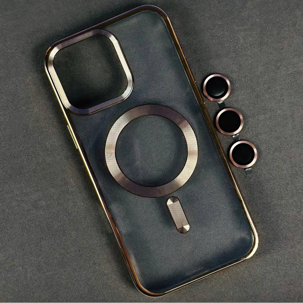 Накладка Chrome Crystal Camera Case MagSafe для Iphone 11 Pro (Gold)