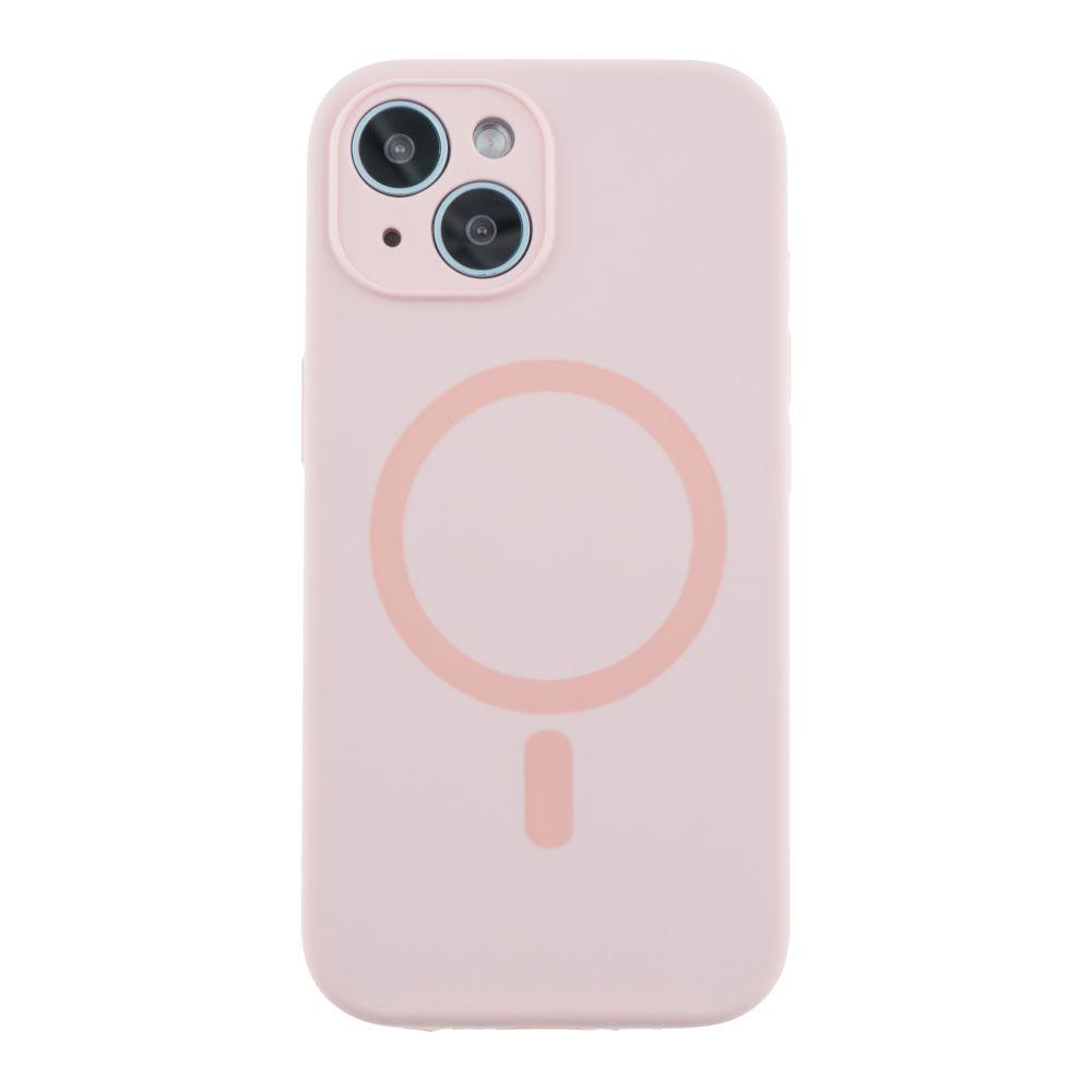 Silicone Case Full Camera Protective (AA) with MagSafe для iPhone 14 (Pink sand)