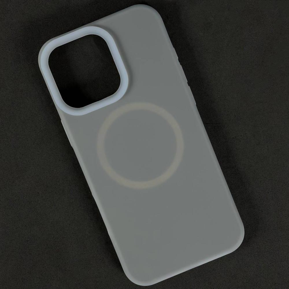 Чохол Matte Neon Magsafe для IPhone 15 Pro Max сірий