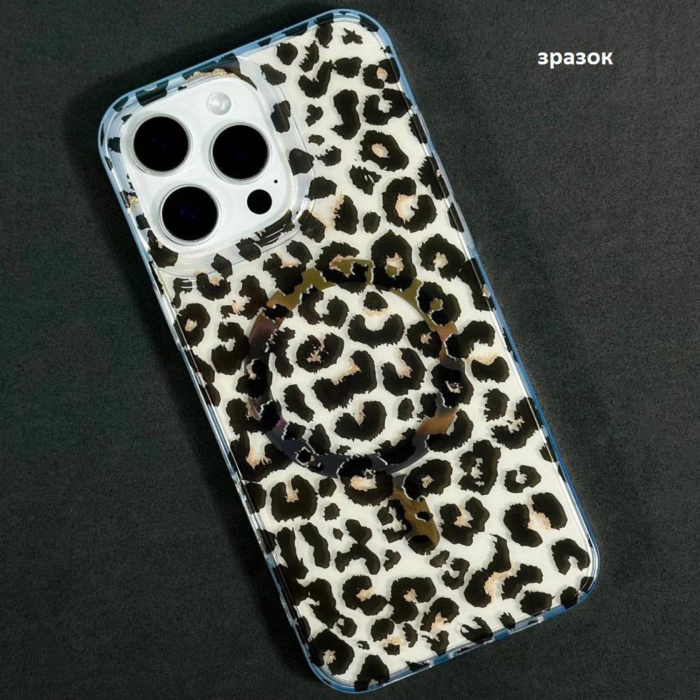 Накладка Transporent with Print Magsafe для IPhone Xs Max 6.5" Леопард дрібні плями