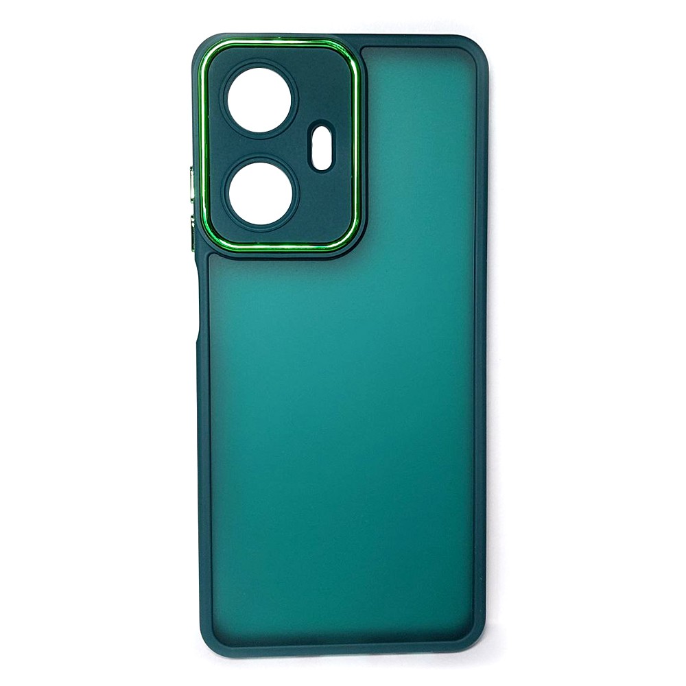 Накладка Luxury Metal Lens для REALME C55 (Зелений)-0